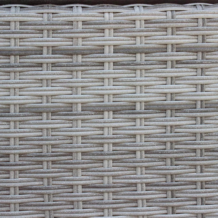 Divano da Giardino con pouf intreccio in Wicker Alluminio cm 210x80x66 - SEFTON