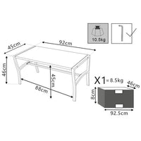 Tavolino da Giardino in Acciaio Acciaio cm 92x45x45 - SHELDON