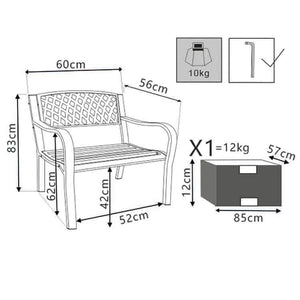 Poltrona da Giardino in Acciaio Acciaio cm 60x83x56 - SHELDON