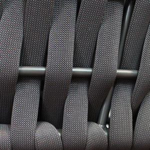 Poltrona angolare sinistra in Alluminio Textilene Poliestere cm 85x102x83 - ZED