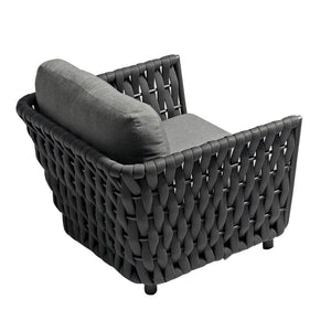 Poltrona da Giardino in Alluminio Textilene Poliestere cm 85x93x83 - ZED