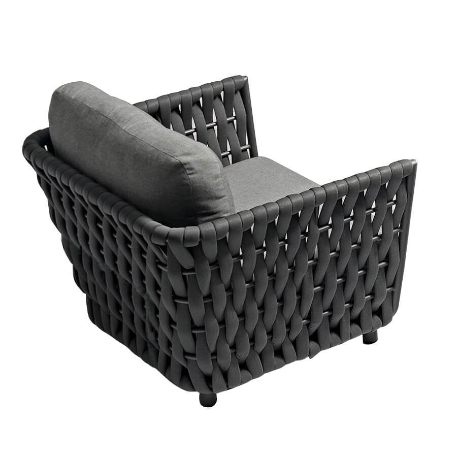 Poltrona da Giardino in Alluminio Textilene Poliestere cm 85x93x83 - ZED