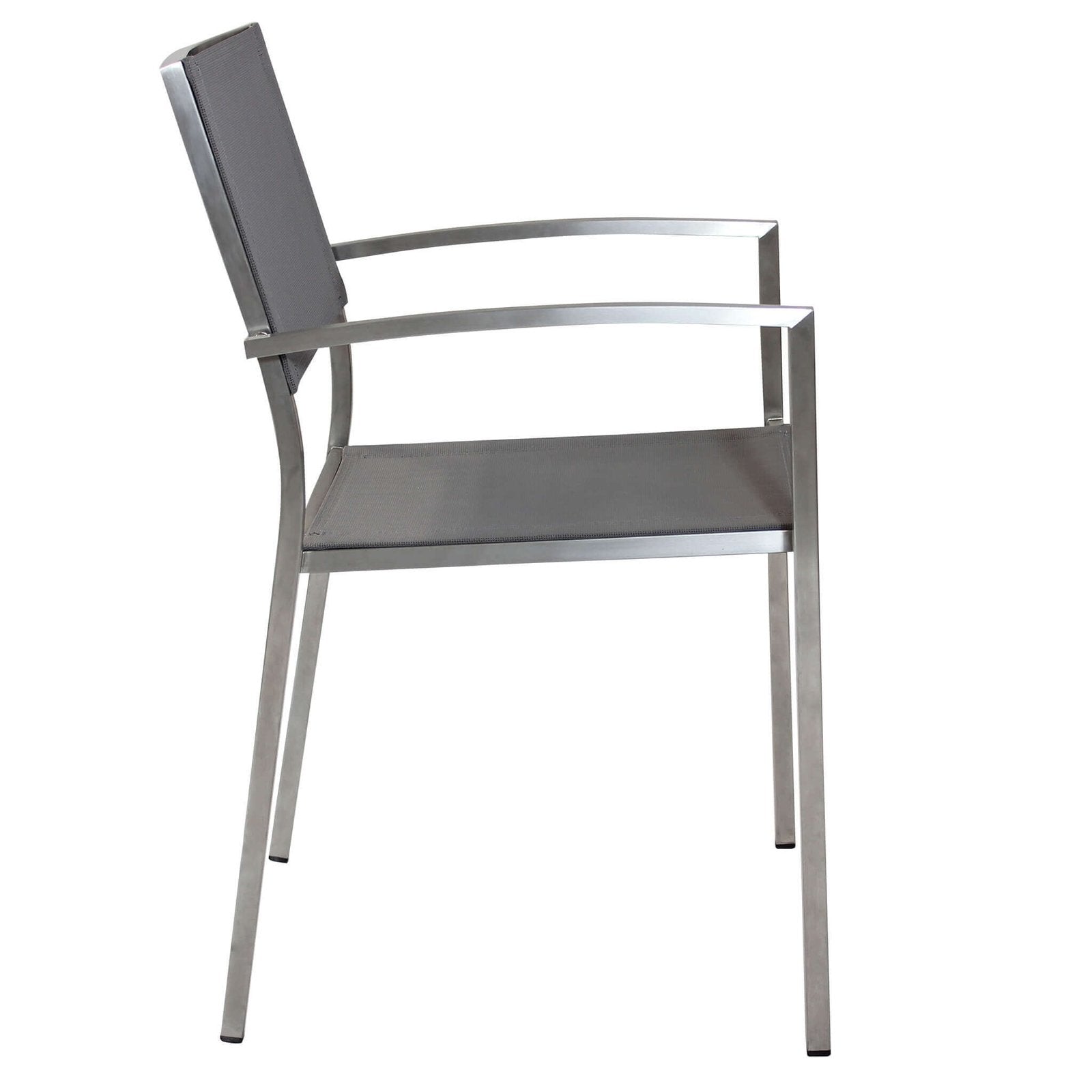 Poltrona da Giardino Impilabile in Acciaio Textilene cm 56x54x83 - DOLPH