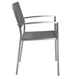 Poltrona da Giardino Impilabile in Acciaio Textilene cm 56x54x83 - DOLPH