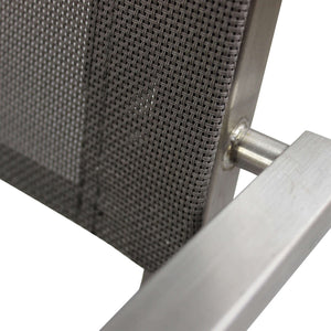 Poltrona da Giardino Impilabile in Acciaio Textilene cm 56x54x83 - DOLPH