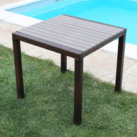 Tavolo da Giardino con Rattan Sintetico cm 80x80 - CORBIN