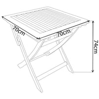 Tavolino da Giardino Pieghevole 70x70 - JASPER