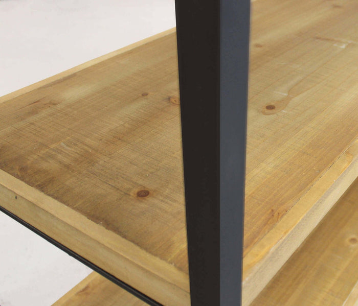 Scaffale con ruote in Acciaio Legno cm 90 5x39 5x92 5 - JOLYON