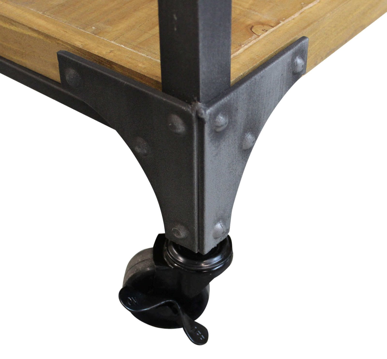 Scaffale con ruote in Acciaio Legno cm 90 5x39 5x92 5 - JOLYON