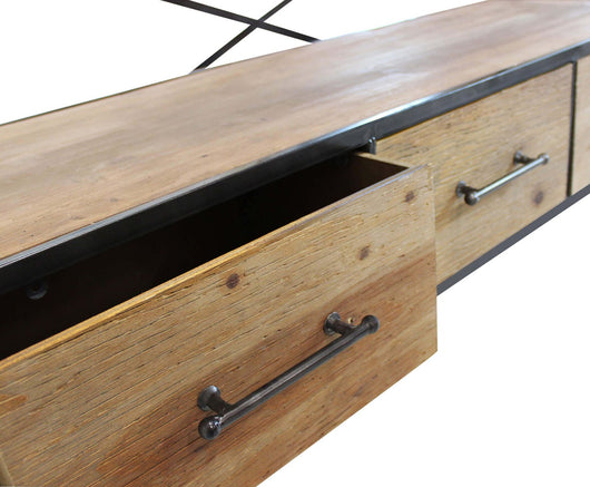 Libreria in Legno Metallo cm 128x44 5x153 5 - DENE