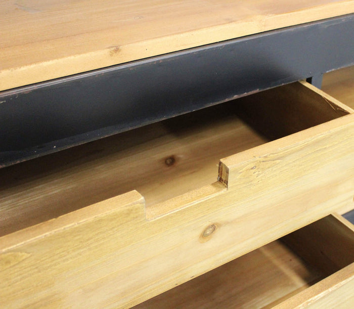 Libreria Industrial in Acciaio Legno cm 182x41x217 - NEWTON