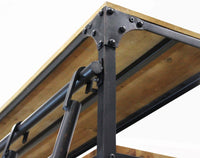 Libreria Industrial in Acciaio Legno cm 182x41x217 - NEWTON