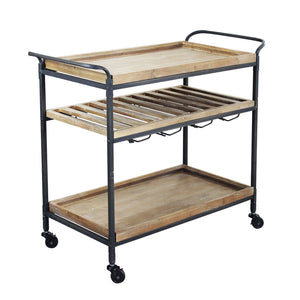 Carrello Portavivande con ruote in Metallo Legno cm 88x43x77 - HERBIE