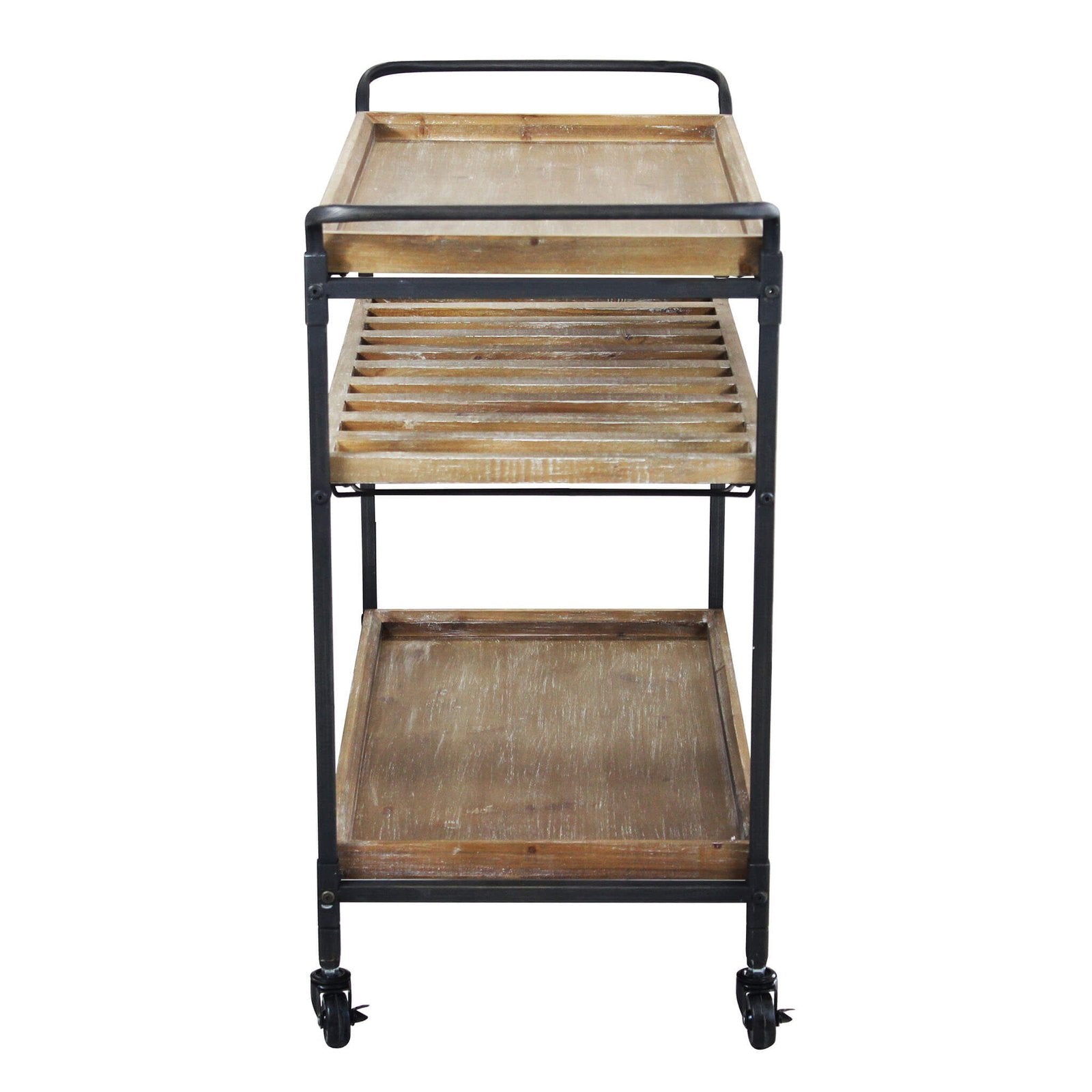 Carrello Portavivande con ruote in Metallo Legno cm 88x43x77 - HERBIE