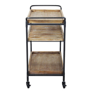 Carrello Portavivande con ruote in Metallo Legno cm 88x43x77 - HERBIE
