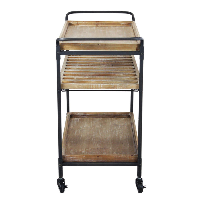 Carrello Portavivande con ruote in Metallo Legno cm 88x43x77 - HERBIE