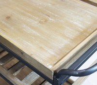 Carrello Portavivande con ruote in Metallo Legno cm 88x43x77 - HERBIE