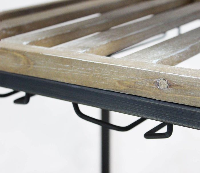 Carrello Portavivande con ruote in Metallo Legno cm 88x43x77 - HERBIE