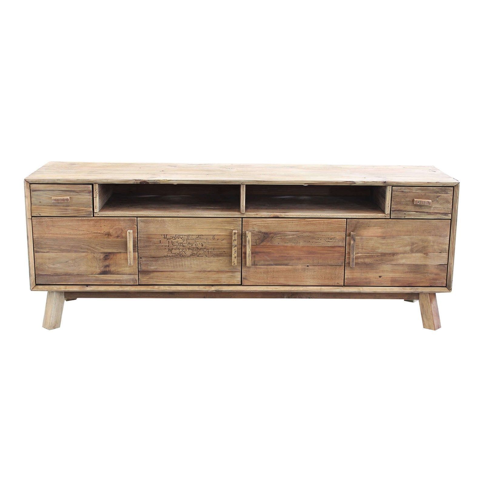 Porta tv con 2 cassetti in Pino riciclato cm 180x48x65 - PINE