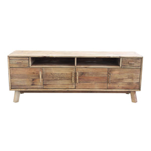 Porta tv con 2 cassetti in Pino riciclato cm 180x48x65 - PINE