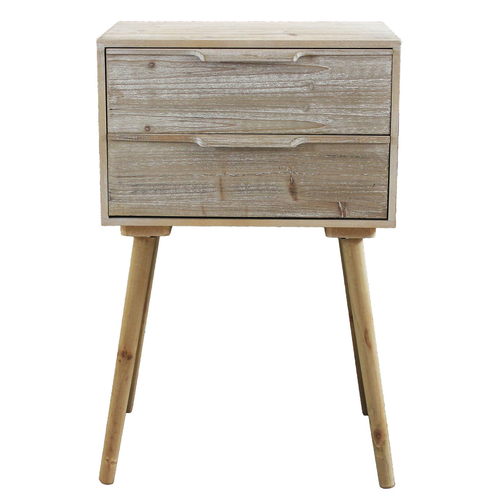 Mobiletto con 2 cassetti Industrial in Legno cm 50x37x80 - ROLY