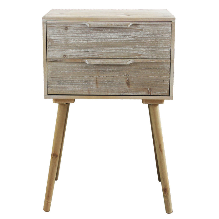 Mobiletto con 2 cassetti Industrial in Legno cm 50x37x80 - ROLY