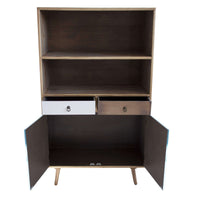 Mobiletto con 2 cassetti e un anta in Legno MDF cm 80x35x140 - THORBURN