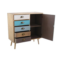 Mobiletto multicolor in Legno MDF cm 80x35x65 - NELSON