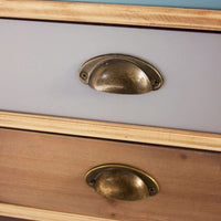 Mobiletto multicolor in Legno MDF cm 80x35x65 - NELSON