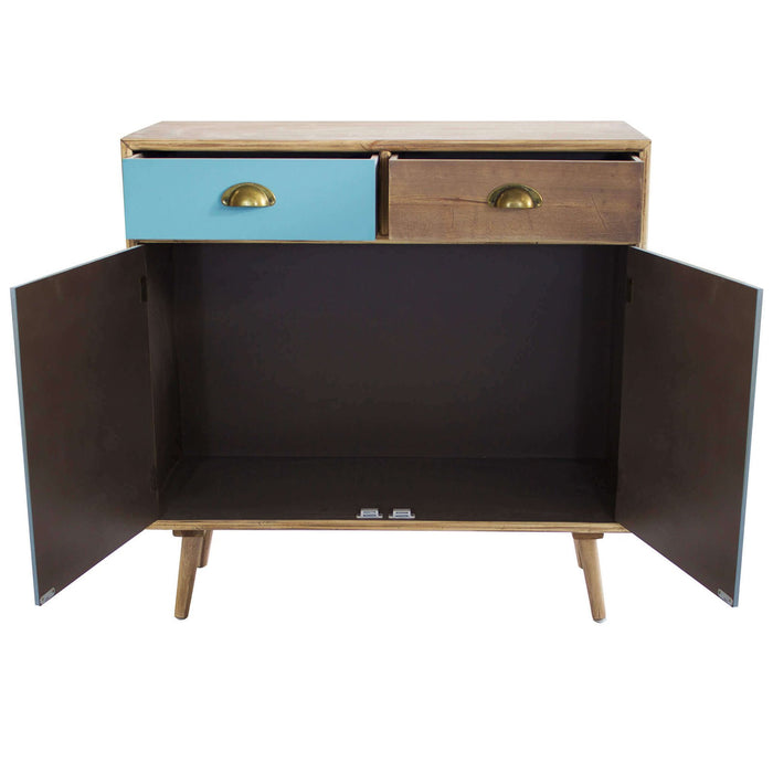 Mobiletto multicolore in Legno MDF cm 80x35x63 - HALLAM