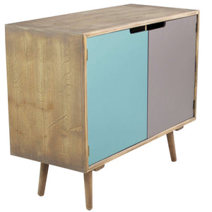 Mobiletto multicolore in Legno cm 80x35 5x48 5 - MARTIN