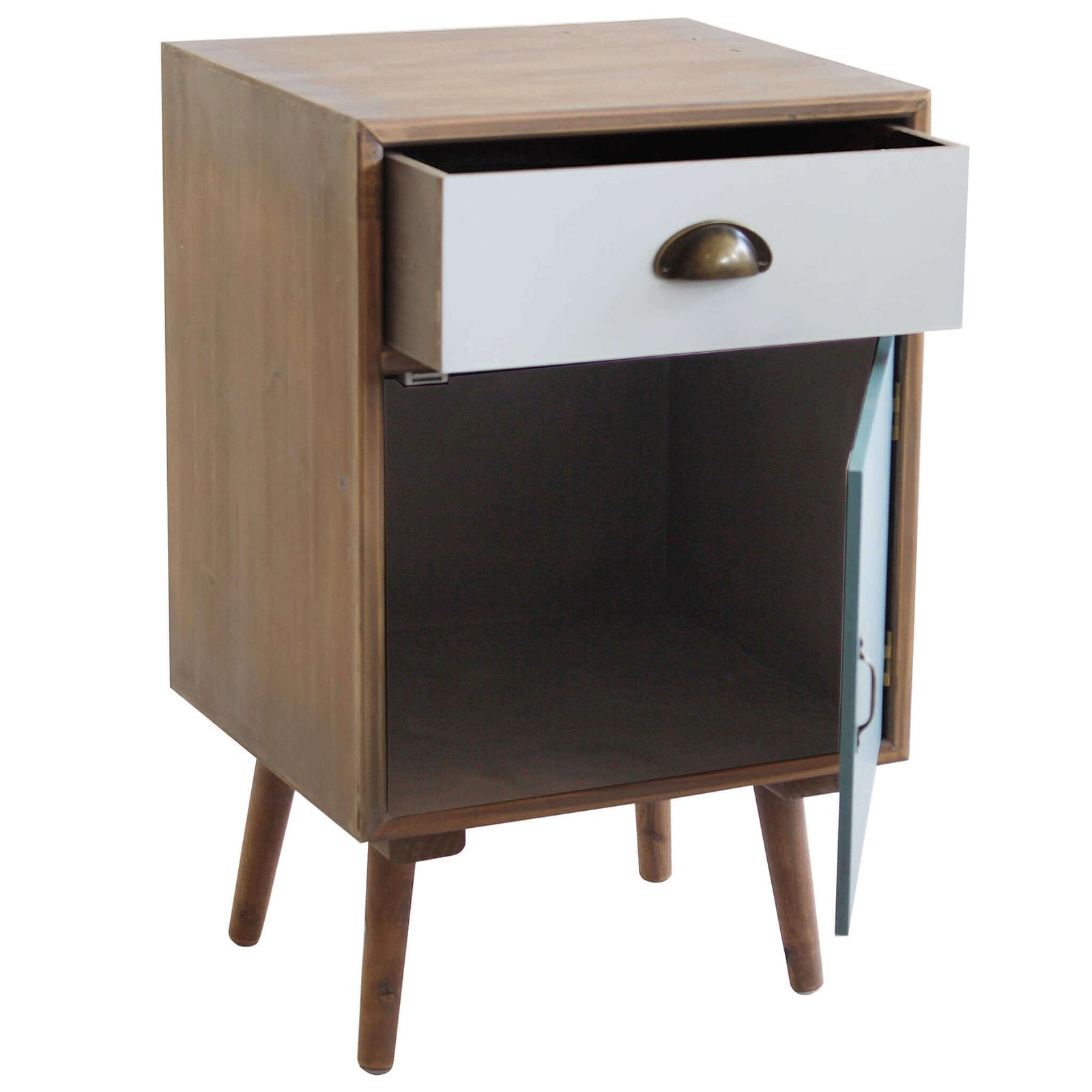 Mobiletto 1 anta 1 cassetto in Legno cm 40x36 5x46 - LUCAS