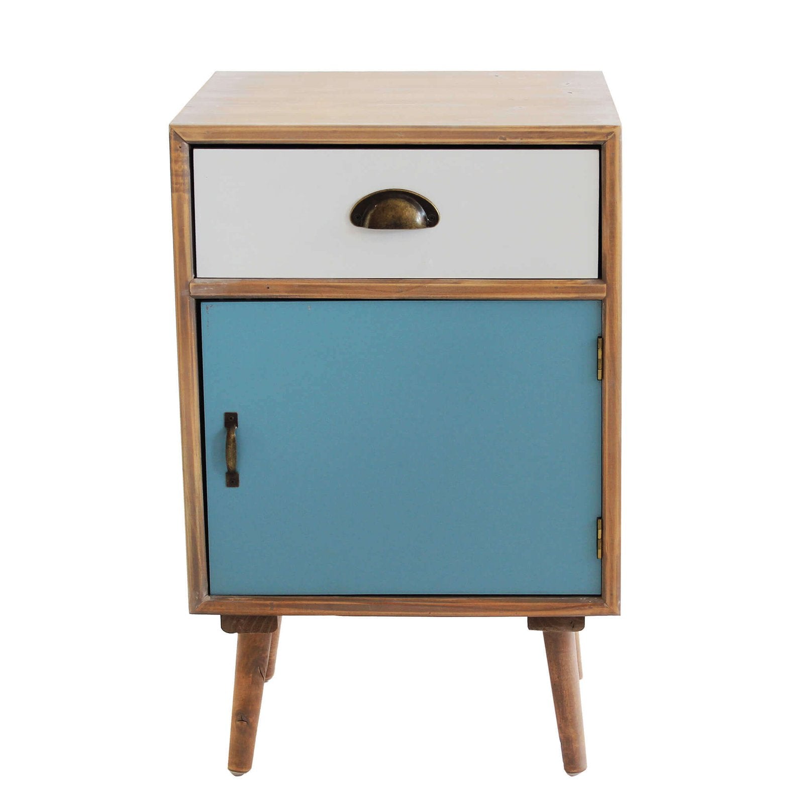 Mobiletto 1 anta 1 cassetto in Legno cm 40x36 5x46 - LUCAS