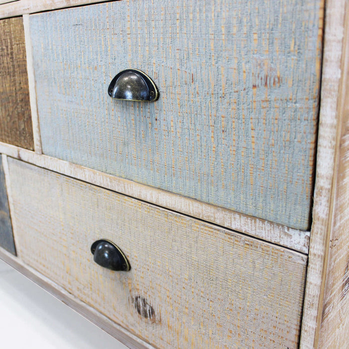 Cassettiera colorata Industrial in Legno cm 125x45x82 - FREDDY