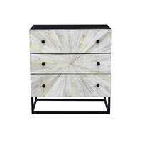 Cassettiera 3 cassetti in Legno Metallo cm 75x45x81 - RAPHAEL