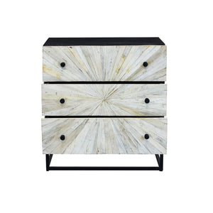 Cassettiera 3 cassetti in Legno Metallo cm 75x45x81 - RAPHAEL