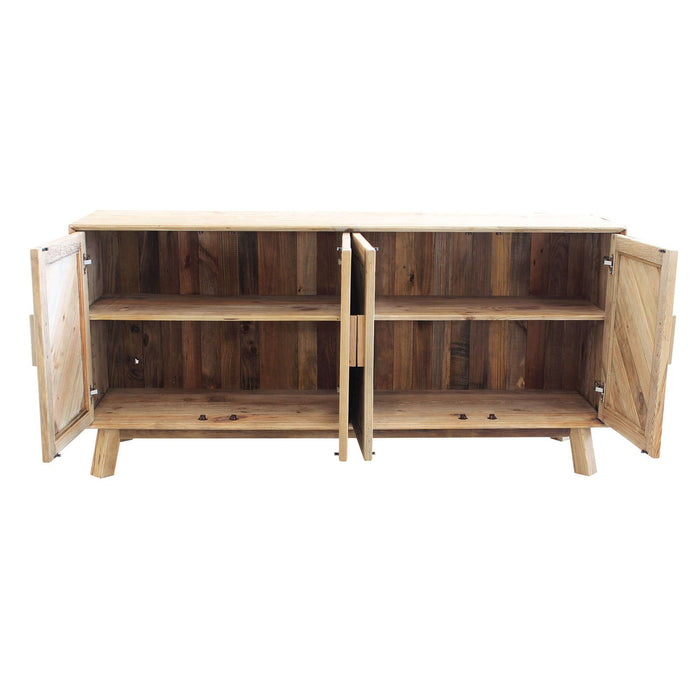Credenza con 4 ante in Pino riciclato cm 180x48x85 - PINE