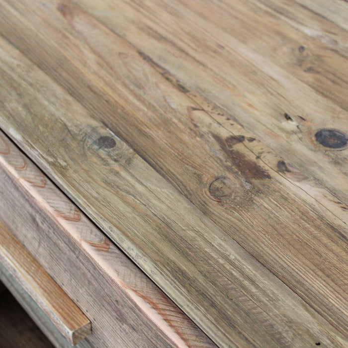 Credenza con 3 cassetti in Pino riciclato cm 160x48x85 - PINE