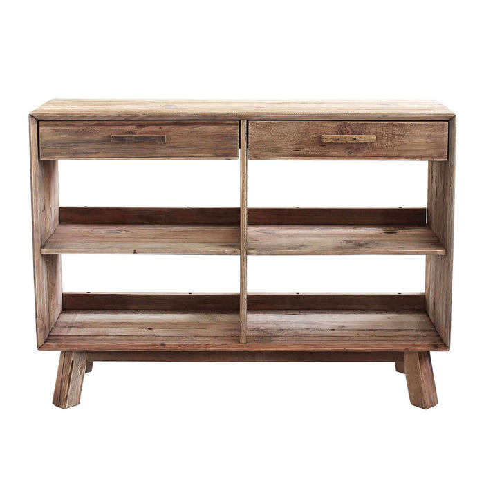 Credenza con 2 cassetti in Pino riciclato cm 117 8x40x85 - PINE