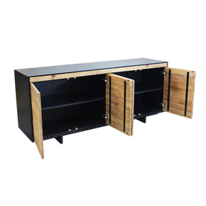 Madia 4 ante in Pino riciclato cm 180x48x76 - PINE