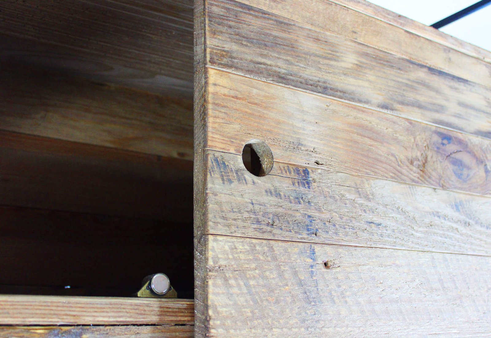 Credenza in Pino riciclato cm 99x40x190 - PINE