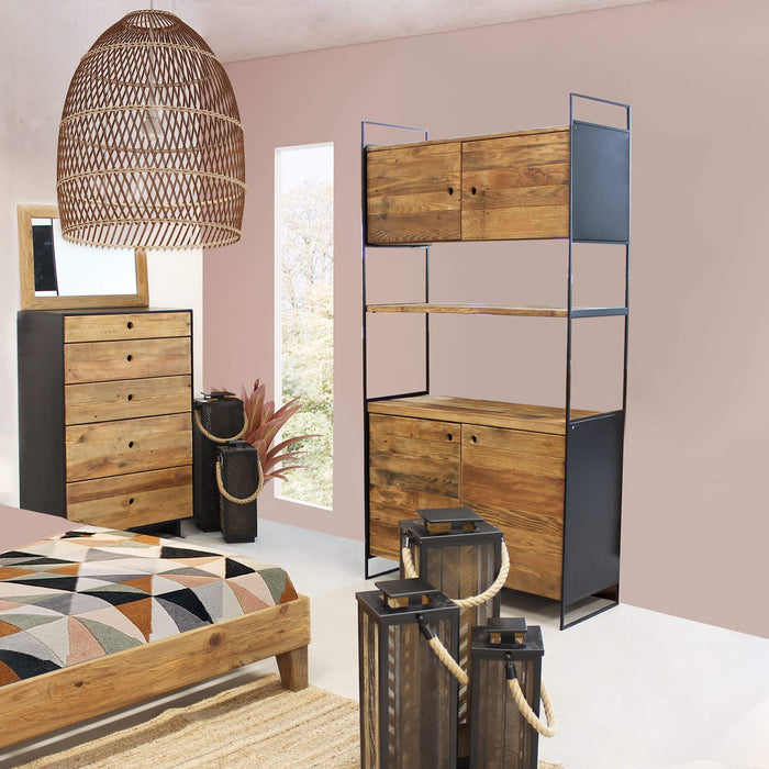 Credenza in Pino riciclato cm 99x40x190 - PINE