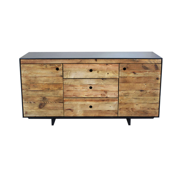 Madia 2 ante 3 cassetti in Pino riciclato cm 150x48x76 - PINE