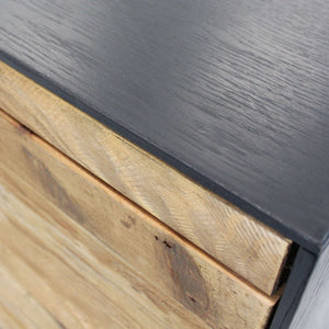 Madia 2 ante 3 cassetti in Pino riciclato cm 150x48x76 - PINE