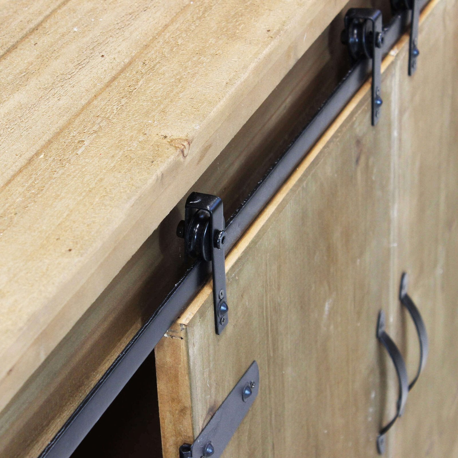 Madia con portabottiglie in Legno Acciaio cm 123x41x75 - DORIAN