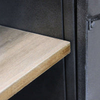 Madia per soggiorno Industrial in Acciaio Legno cm 116x40x77 - RUDOLPH