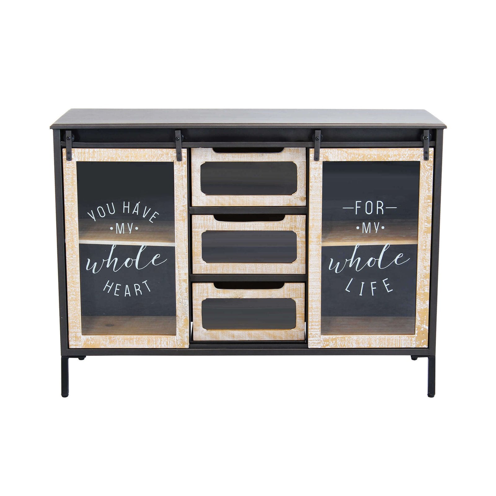 Madia in Acciaio Legno cm 108 5x38 5x79 - RANDOLPH