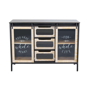 Madia in Acciaio Legno cm 108 5x38 5x79 - RANDOLPH