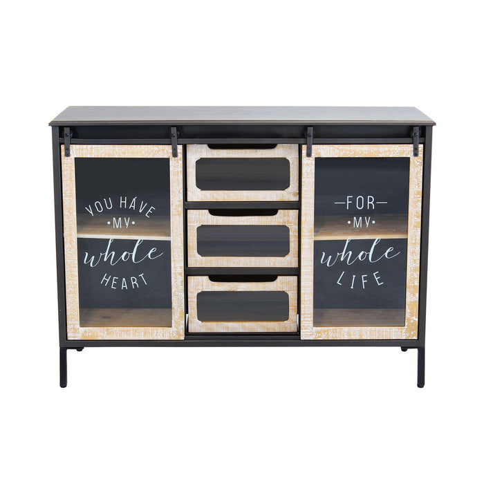 Madia in Acciaio Legno cm 108 5x38 5x79 - RANDOLPH