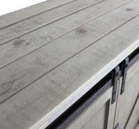 Madia per soggiorno Industrial in Acciaio Legno cm 142x41x76 - SHERLOCK